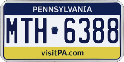PA license plate MTH6388