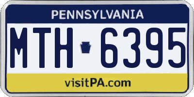 PA license plate MTH6395