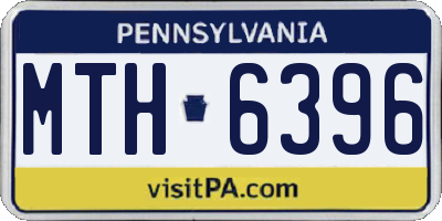PA license plate MTH6396