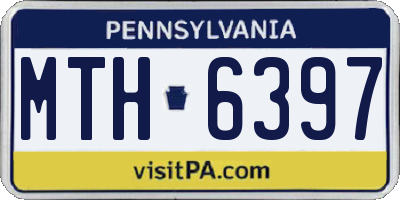 PA license plate MTH6397