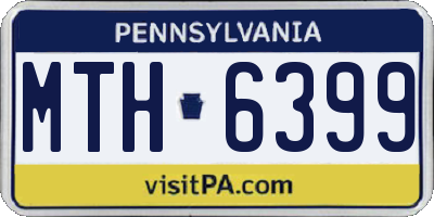 PA license plate MTH6399