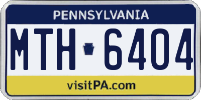 PA license plate MTH6404
