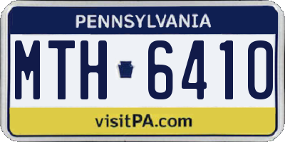 PA license plate MTH6410