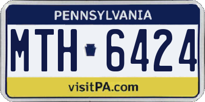 PA license plate MTH6424