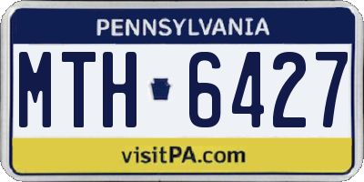 PA license plate MTH6427