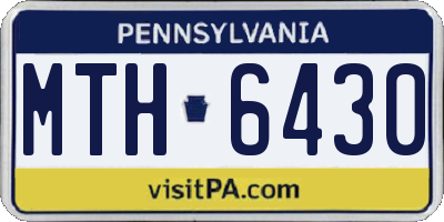 PA license plate MTH6430