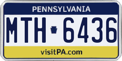 PA license plate MTH6436