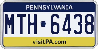 PA license plate MTH6438