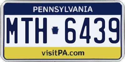 PA license plate MTH6439