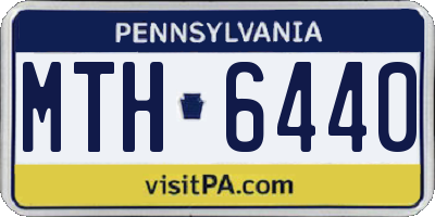 PA license plate MTH6440