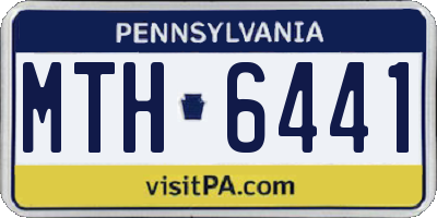 PA license plate MTH6441