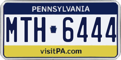 PA license plate MTH6444