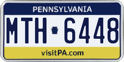 PA license plate MTH6448