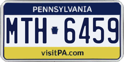 PA license plate MTH6459
