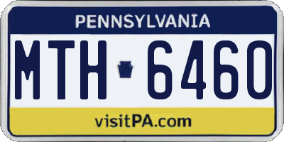 PA license plate MTH6460