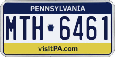 PA license plate MTH6461