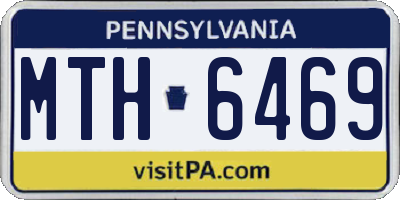 PA license plate MTH6469