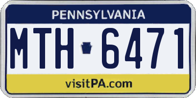 PA license plate MTH6471