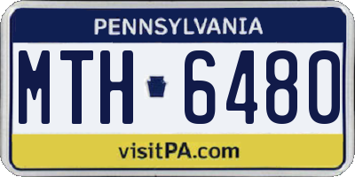 PA license plate MTH6480