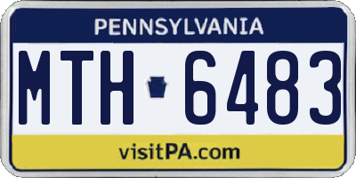 PA license plate MTH6483