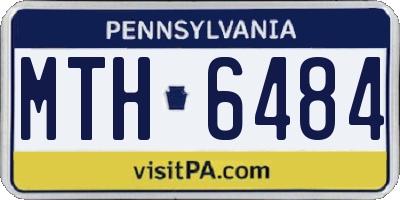 PA license plate MTH6484