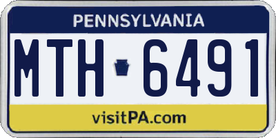 PA license plate MTH6491
