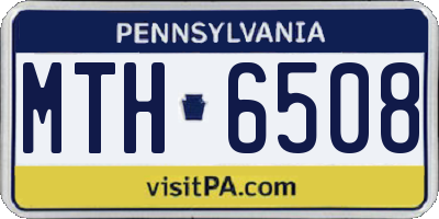 PA license plate MTH6508
