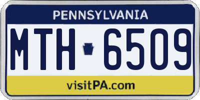 PA license plate MTH6509