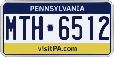 PA license plate MTH6512