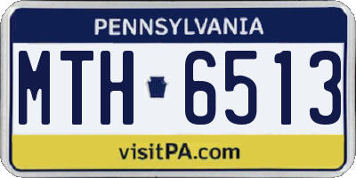 PA license plate MTH6513