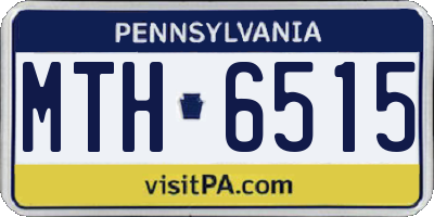PA license plate MTH6515