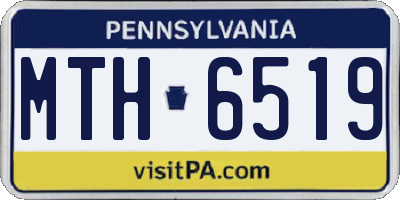 PA license plate MTH6519