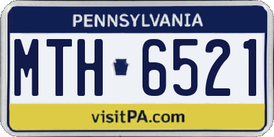 PA license plate MTH6521