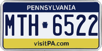 PA license plate MTH6522