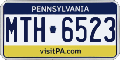 PA license plate MTH6523