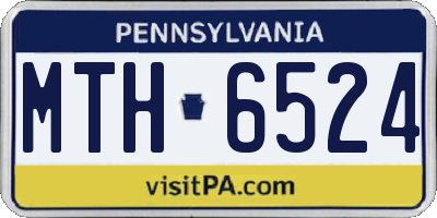 PA license plate MTH6524