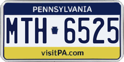 PA license plate MTH6525