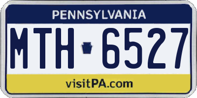 PA license plate MTH6527