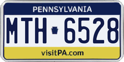 PA license plate MTH6528