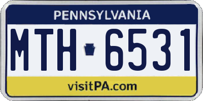 PA license plate MTH6531