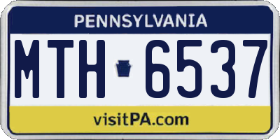 PA license plate MTH6537