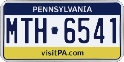 PA license plate MTH6541
