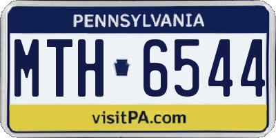 PA license plate MTH6544