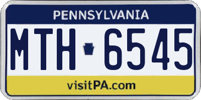 PA license plate MTH6545