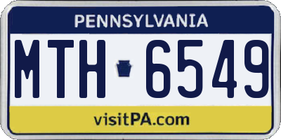 PA license plate MTH6549