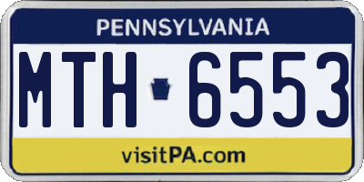 PA license plate MTH6553