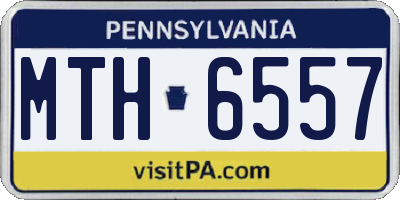 PA license plate MTH6557