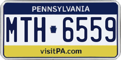 PA license plate MTH6559