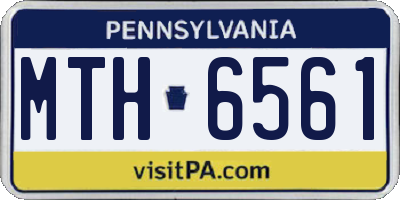 PA license plate MTH6561