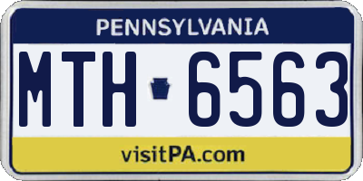 PA license plate MTH6563